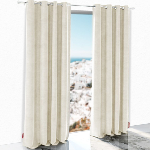 Schuette® Custom-made Blackout curtain with eyelets ● Century Black Collection: Misty White (White) ● 1 piece ● Crease-resistant Easy-care Thermal Opaque & strong blackout