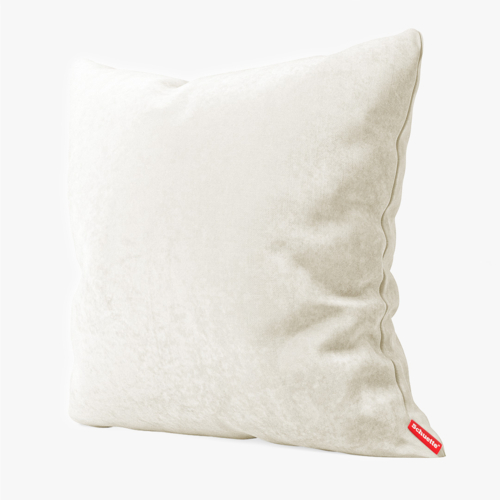 Schuette® Decoratieve fluwelen kussenhoes met verborgen ritssluiting ● Millenium Velvet Collectie: Polar Bear (Weiß-Beige) ● Kreukherstellend, zacht en behaaglijk en past bij onze verduisterende gordijnen