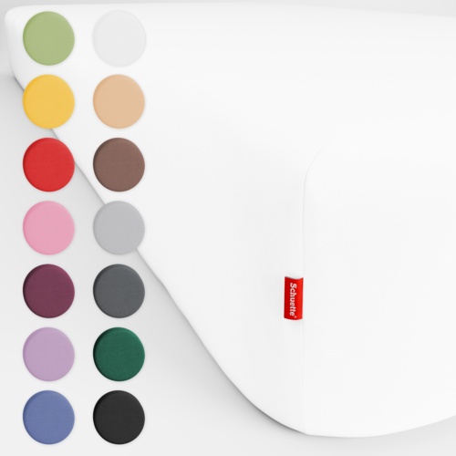 Schuette® stretchlaken med gummistrikk • 80 x 200 • Wow! Collection: Fluff White (Hvit) • 100 % Supermyk bomull, ugjennomsiktig, rynkefritt • Madrasshøyde opp til 20 cm
