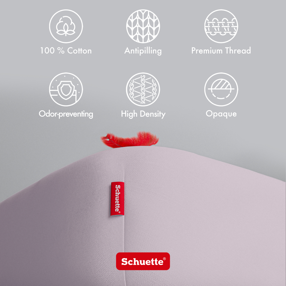 Features of Schuette fitted sheets: anti-pilling, odour-preventing and opaque