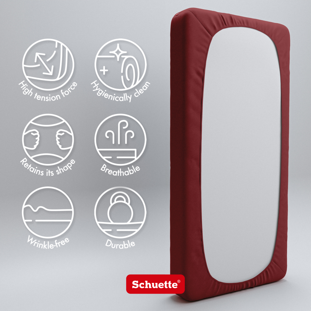 Fitted sheet features: wrinkle-free, breathable and hygienic