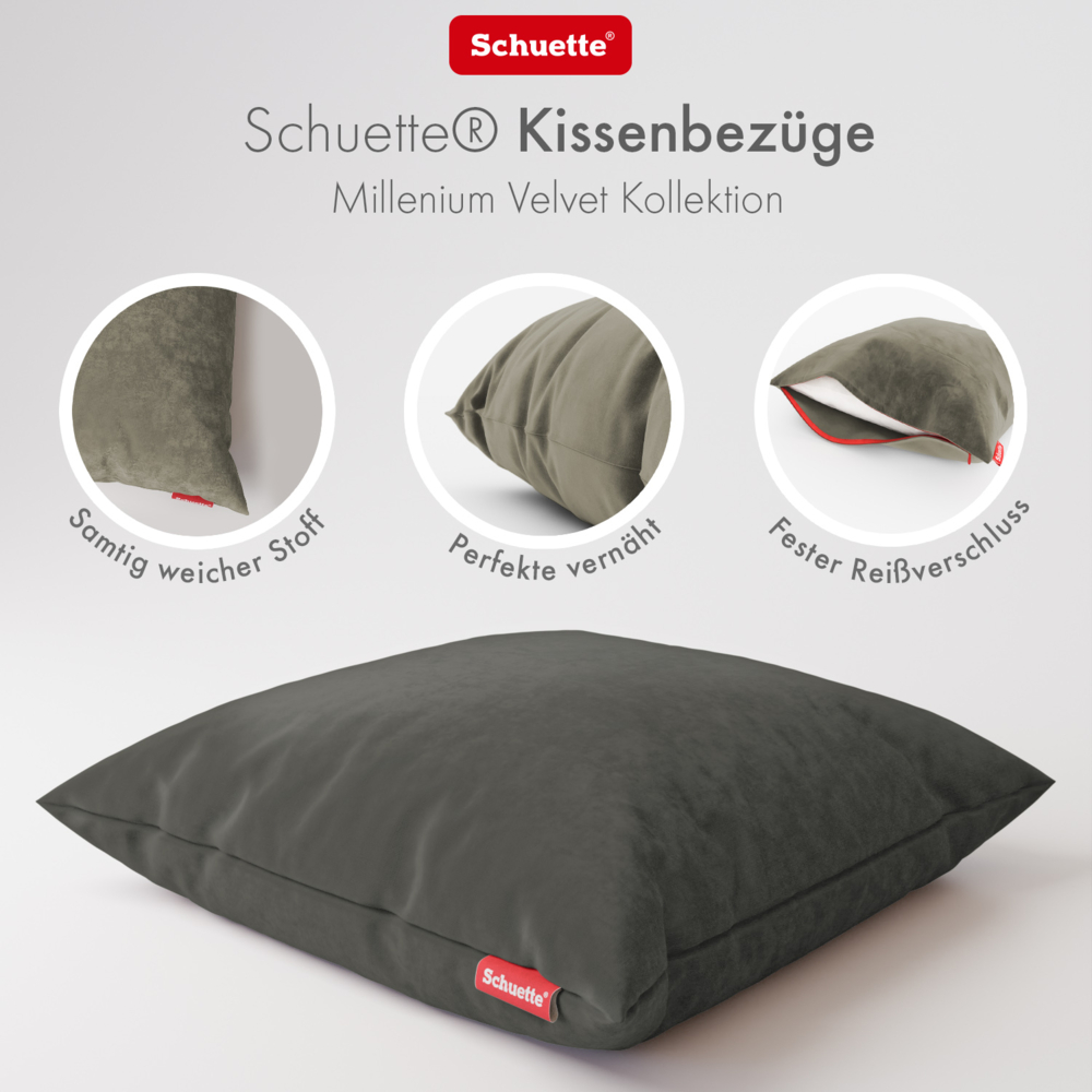 Características de las fundas de cojín decorativas Schuette: tejido, costuras y cremallera