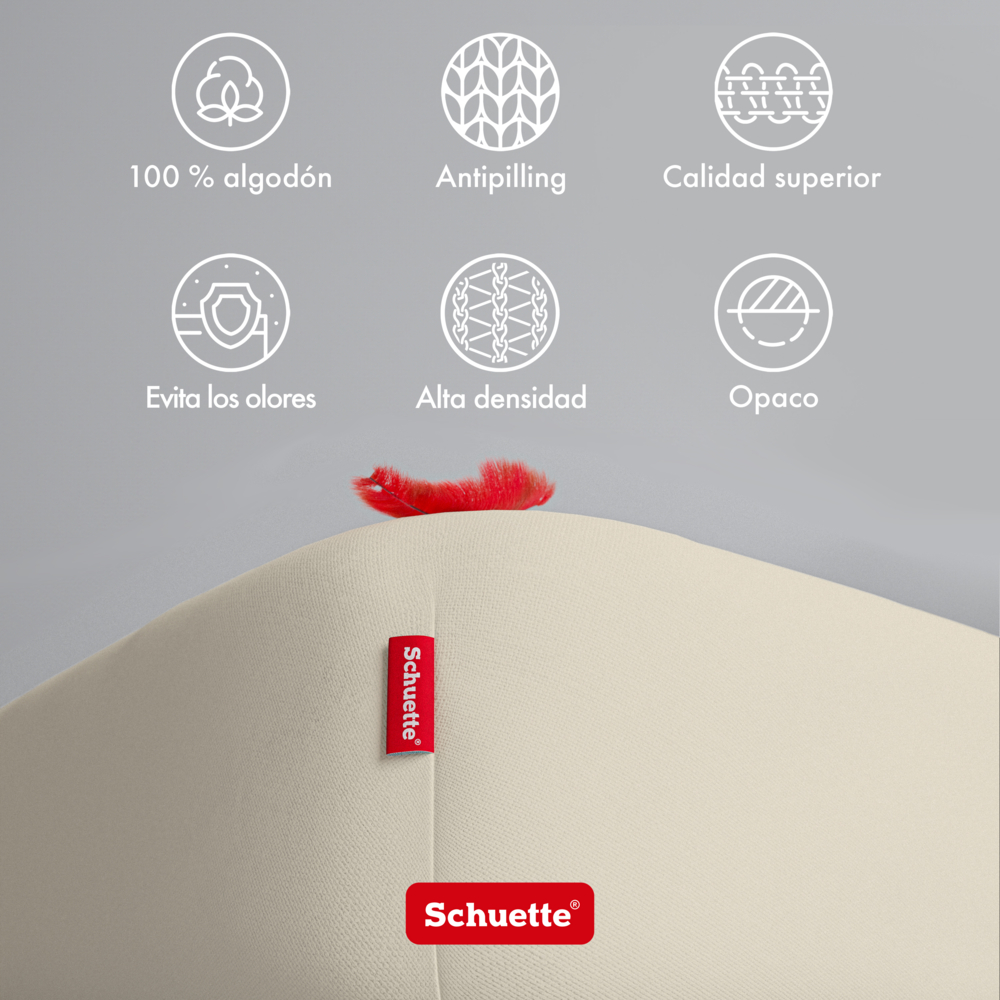 Características de las sábanas bajeras ajustables Schuette: antibolitas, prevención de olores y opacas
