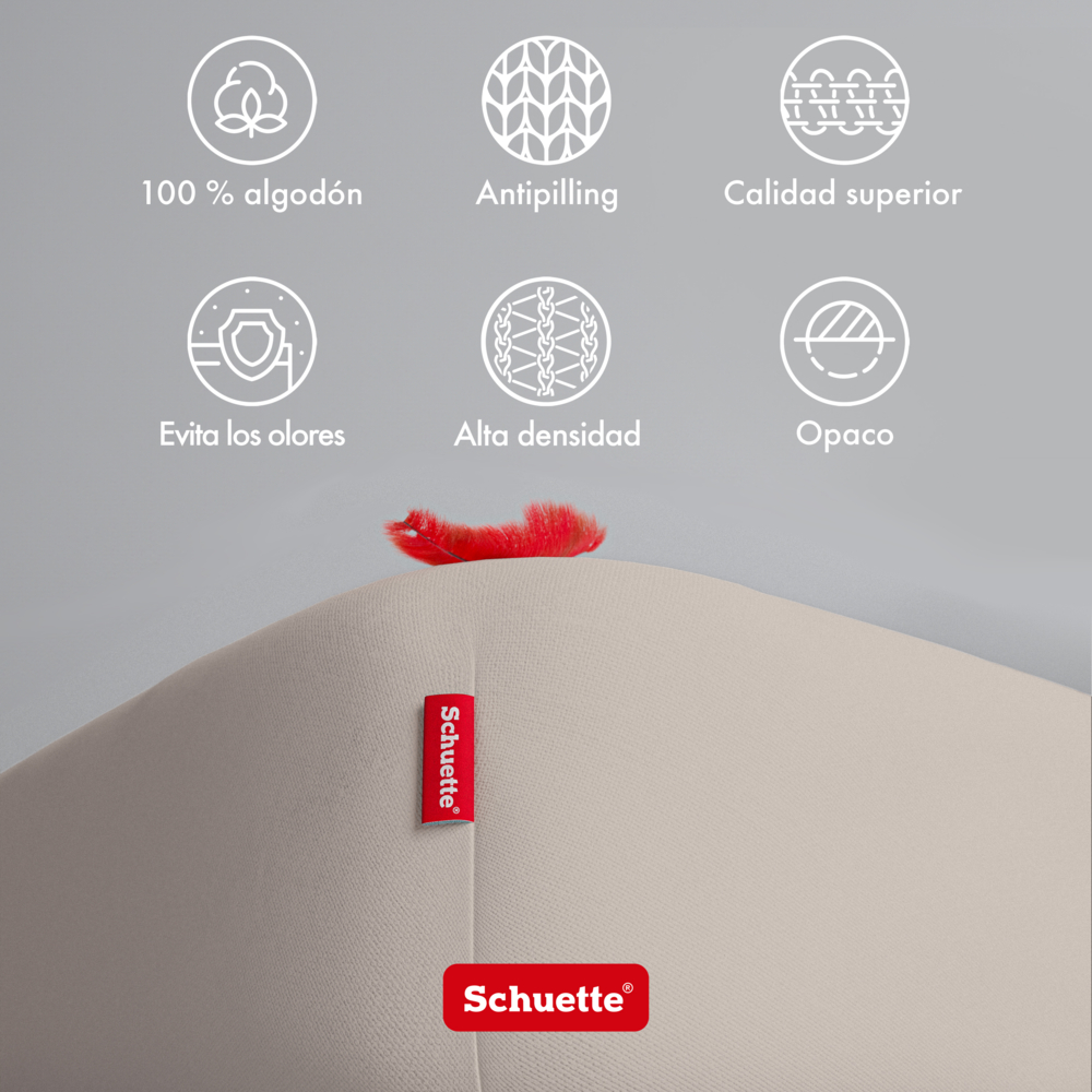 Características de las sábanas bajeras ajustables Schuette: antibolitas, prevención de olores y opacas