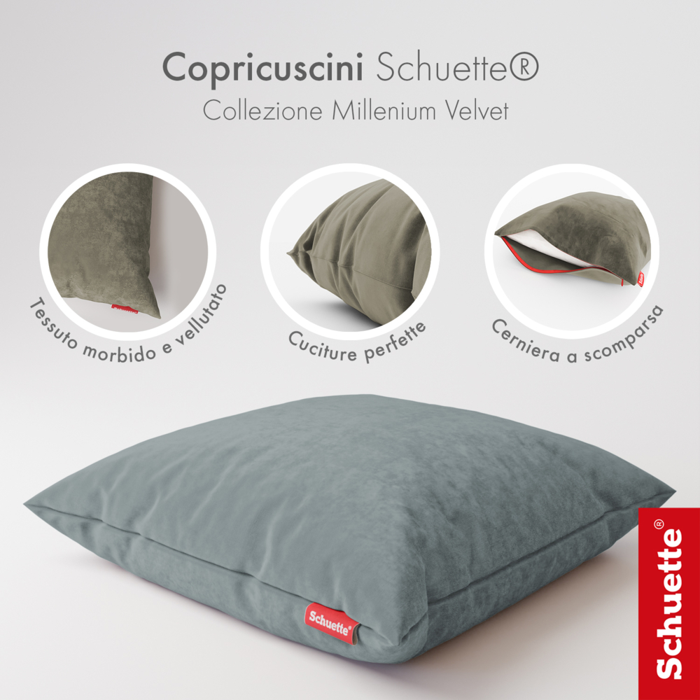 Caratteristiche delle fodere per cuscini decorativi Schuette: tessuto, cuciture e cerniera