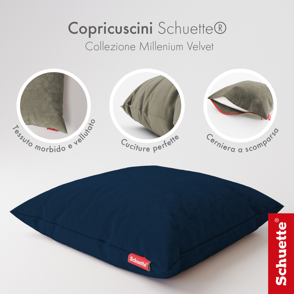Caratteristiche delle fodere per cuscini decorativi Schuette: tessuto, cuciture e cerniera