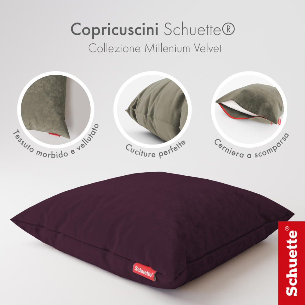 Caratteristiche delle fodere per cuscini decorativi Schuette: tessuto, cuciture e cerniera