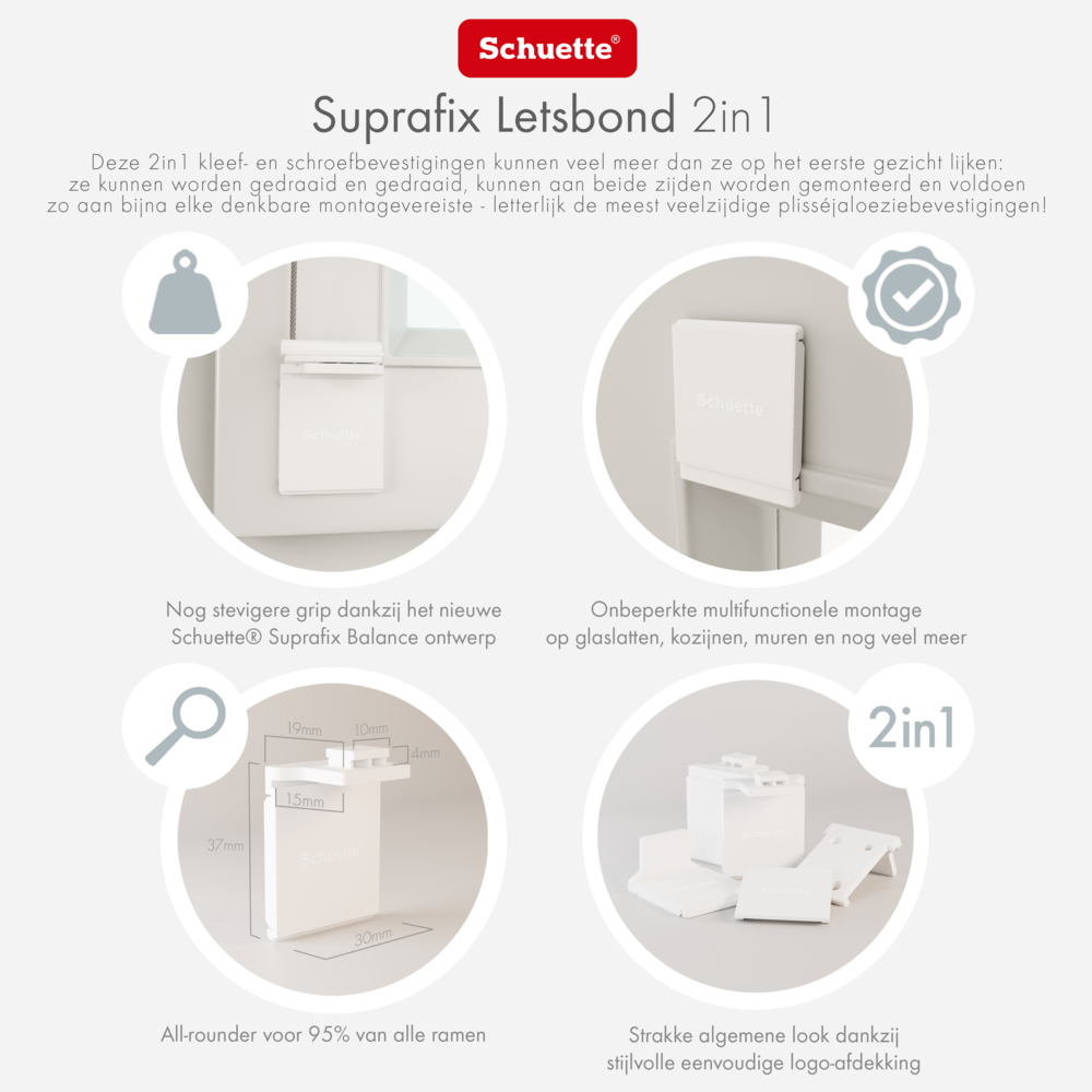 Schuette® Plissee ohne Bohren nach Maß • Suprafix Halterung “Zum Kleben” • Premium Kollektion: Blue Ocean (Türkis) • Profilfarbe: Braun