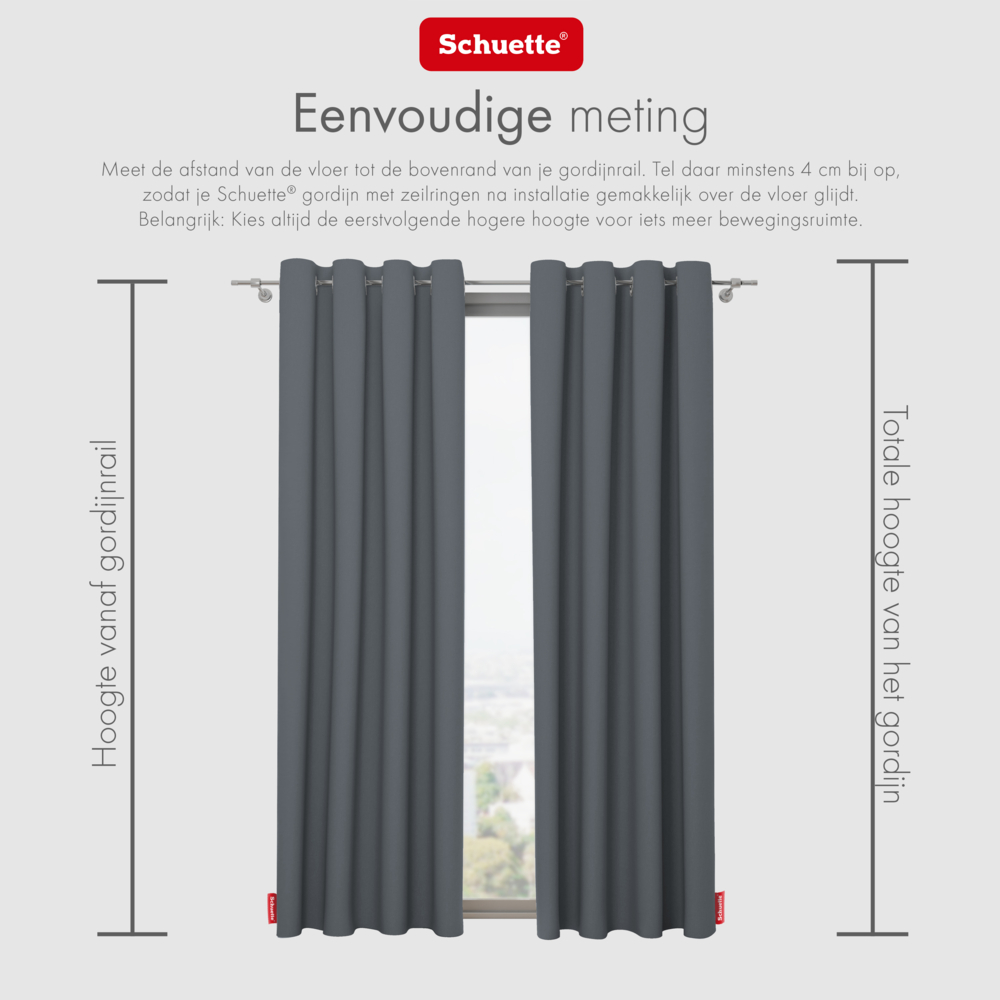 Schuette® Verdunkelungs-Vorhang Gardine mit Ösen nach Maß ● Century Black Kollektion: Shadow Touch (Grau) ● 1 Stück ● Knitterfrei Pflegeleicht Thermo Blickdicht & stark Abdunkelnd