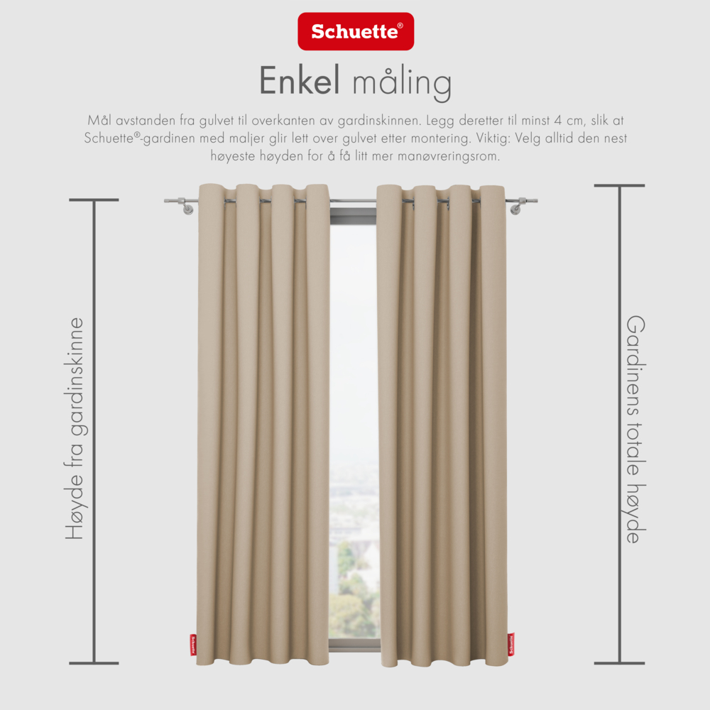 Schuette® Verdunkelungs-Vorhang Gardine mit Ösen nach Maß ● Century Black Kollektion: Safari Trail (Beige) ● 1 Stück ● Knitterfrei Pflegeleicht Thermo Blickdicht & stark Abdunkelnd