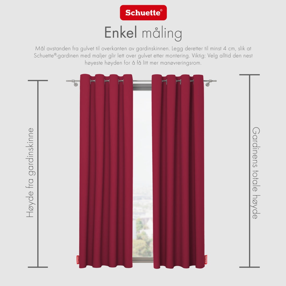 Schuette® Verdunkelungs-Vorhang Gardine mit Ösen nach Maß ● Century Black Kollektion: Fire Dance (Rot) ● 1 Stück ● Knitterfrei Pflegeleicht Thermo Blickdicht & stark Abdunkelnd