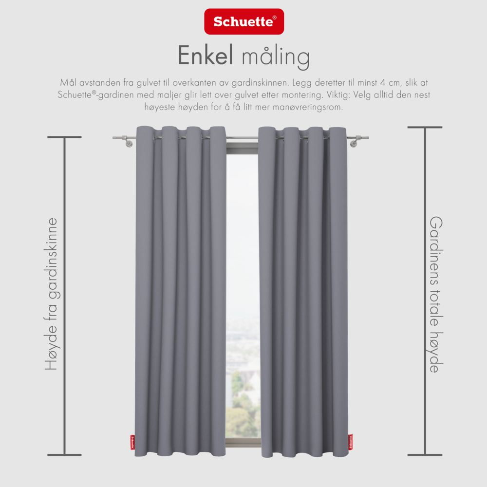 Schuette® Verdunkelungs-Vorhang Gardine mit Ösen nach Maß ● Century Black Kollektion: Misty Harbor (Grau) ● 1 Stück ● Knitterfrei Pflegeleicht Thermo Blickdicht & stark Abdunkelnd