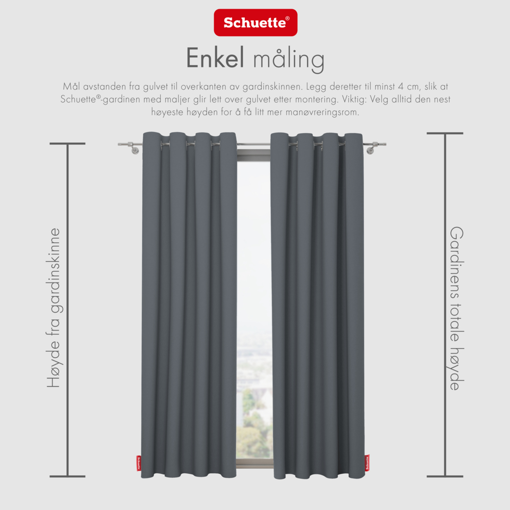 Schuette® Verdunkelungs-Vorhang Gardine mit Ösen nach Maß ● Century Black Kollektion: Shadow Touch (Grau) ● 1 Stück ● Knitterfrei Pflegeleicht Thermo Blickdicht & stark Abdunkelnd