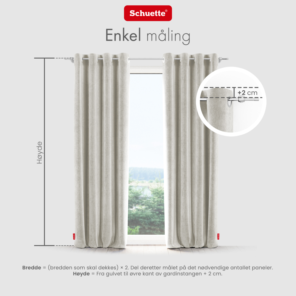 Schuette® Verdunkelungs-Vorhang Gardine mit Ösen nach Maß ● Millenium Velvet Kollektion: Polar Bear (Weiß-Grau-Beige) ● 1 Stück ● Knitterfrei Pflegeleicht Thermo Blickdicht & stark Abdunkelnd