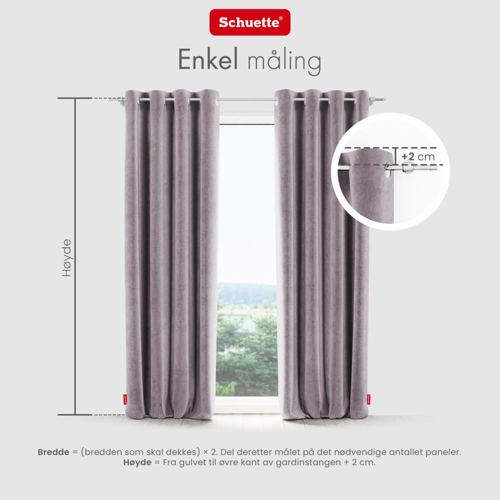 Schuette® Verdunkelungs-Vorhang Gardine mit Ösen nach Maß ● Millenium Velvet Kollektion: Purple Grape (Lila) ● 1 Stück ● Knitterfrei Pflegeleicht Thermo Blickdicht & stark Abdunkelnd