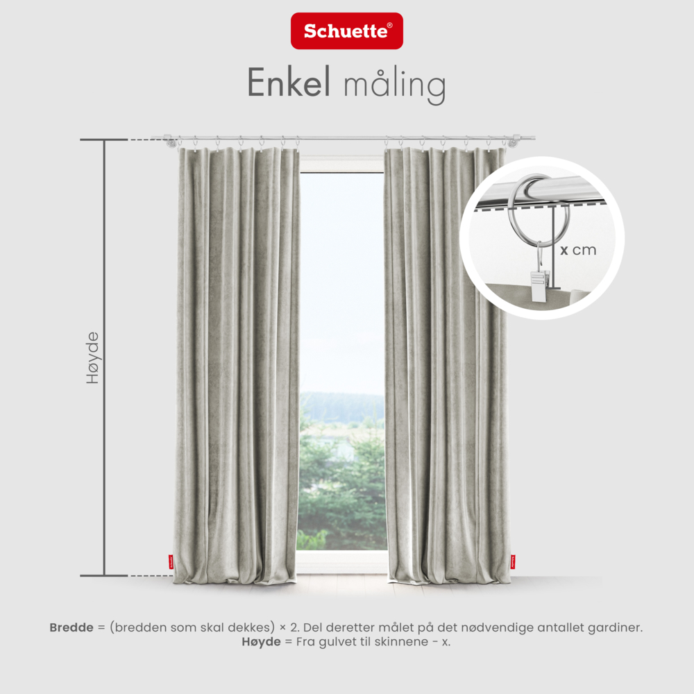 Schuette® Verdunkelungs-Vorhang Gardine mit Tunnelband nach Maß ● Millenium Velvet Kollektion: Grey Goose (Beige) ● 1 Stück ● Knitterfrei Pflegeleicht Thermo Blickdicht & stark Abdunkelnd