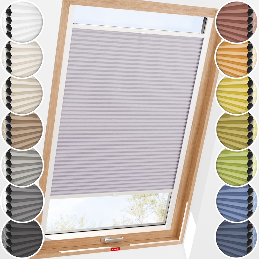 Estores térmicos opacos de nido de abeja Schuette para ventanas de tejado con tornillos
