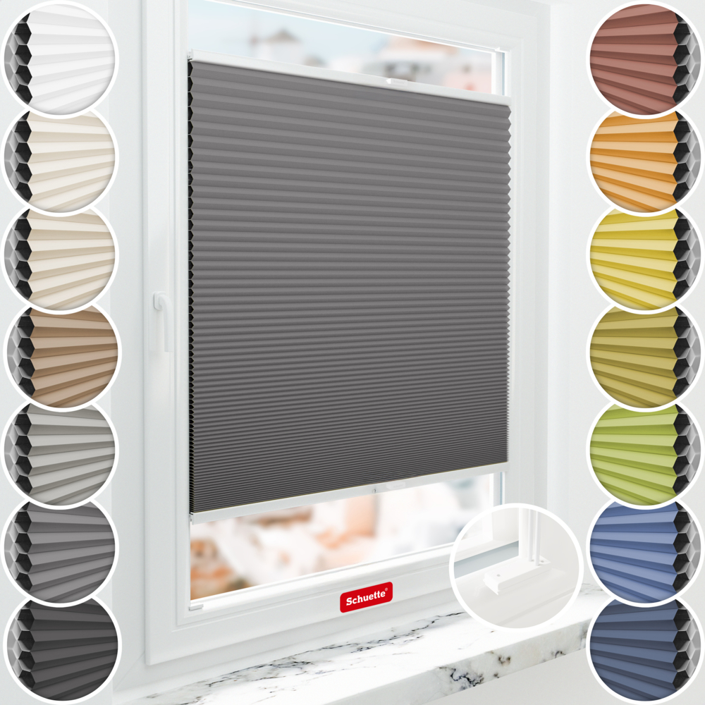 Schuette Wabenplissee Verdunkelung Thermo mit Bohren am Fenster