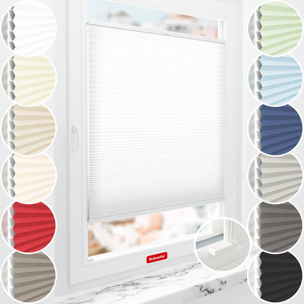 Schuette Thermo Wabenplissee mit Bohren am Fenster