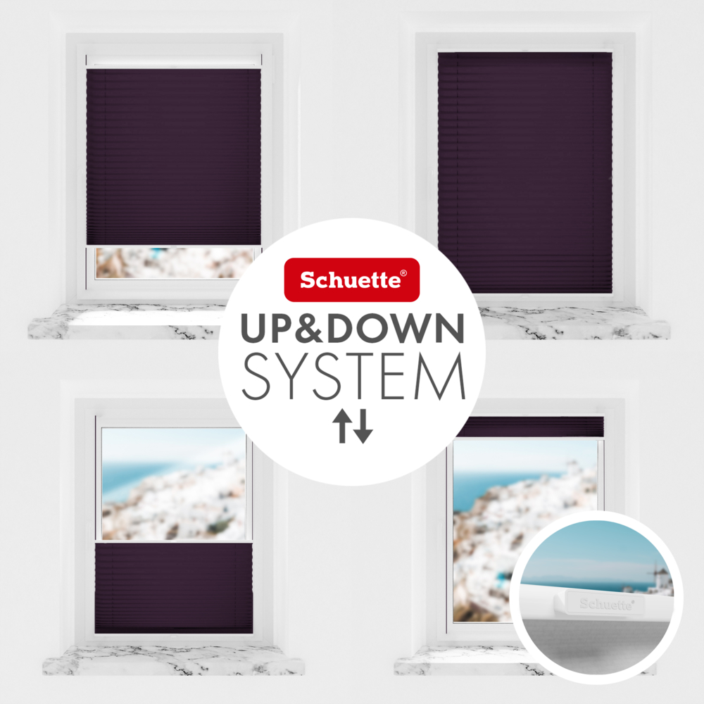 Schuette Plissee im Rahmen verspannt