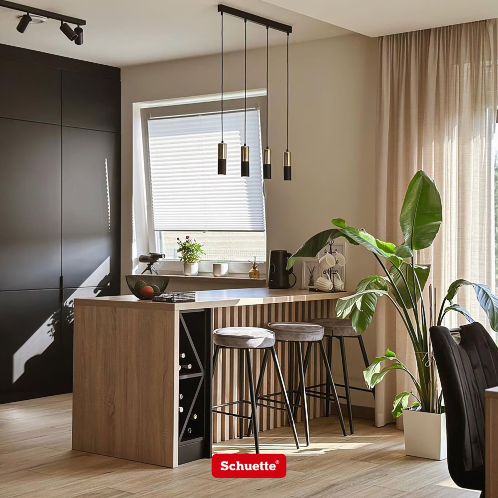 Schuette® Plissee mit Bohren nach Maß • Suprafix Halterungen “Mit Bohren” • Premium Kollektion: Ruby Riddle (Dunkelrot) • Profilfarbe: Weiß