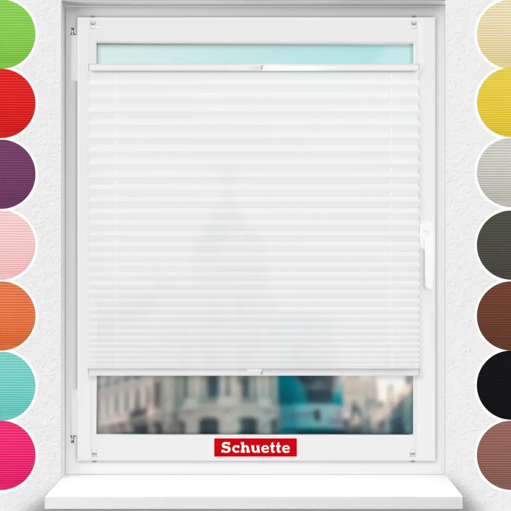  Plissee Klemmfix 100x120cm Weiß Fenster Plissee innen ohne  Bohren Faltrollo mit Klemmträger Sonnenschutz UV-Schutz Plisseerollo  Jalousie für Fenster ohne Bohren