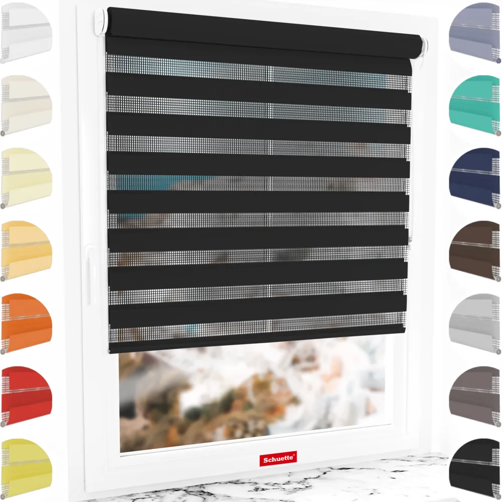 Schuette Doppelrollo nach Maß am Fenster