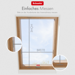 Anleitung zum Fenster messen für Dachfenster Wabenplissee mit Bohren