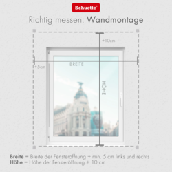 Schuette® Wabenplissee ohne Bohren nach Maß • Klebehalter & Schraubhalter 2in1 Set "Letsbond" Transparent • Honey Kollektion: Starry Night (Schwarz) • Profilfarbe: Weiß