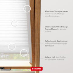 Thermo Stoff Eigenschaften von Schuette Dachfenster Wabenplissee lichtdurchlässig