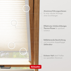 Thermo Stoff Eigenschaften von Schuette Dachfenster Wabenplissee lichtdurchlässig