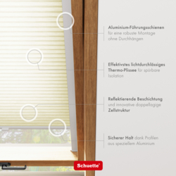 Thermo Stoff Eigenschaften von Schuette Dachfenster Wabenplissee lichtdurchlässig