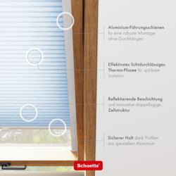 Thermo Stoff Eigenschaften von Schuette Dachfenster Wabenplissee lichtdurchlässig