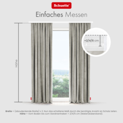 Schuette® Verdunkelungs-Vorhang Gardine mit Tunnelband nach Maß ● Millenium Velvet Kollektion: Grey Goose (Beige) ● 1 Stück ● Knitterfrei Pflegeleicht Thermo Blickdicht & stark Abdunkelnd