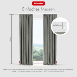 Schuette® Verdunkelungs-Vorhang Gardine mit Tunnelband nach Maß ● Millenium Velvet Kollektion: Umber Gray (Grau) ● 1 Stück ● Knitterfrei Pflegeleicht Thermo Blickdicht & stark Abdunkelnd