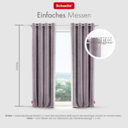 Schuette® Verdunkelungs-Vorhang Gardine mit Ösen nach Maß ● Millenium Velvet Kollektion: Purple Grape (Lila) ● 1 Stück ● Knitterfrei Pflegeleicht Thermo Blickdicht & stark Abdunkelnd