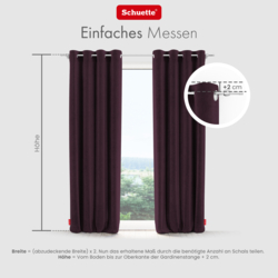 Schuette® Verdunkelungs-Vorhang Gardine mit Ösen nach Maß ● Millenium Velvet Kollektion: Plum (Purple) ● 1 Stück ● Knitterfrei Pflegeleicht Thermo Blickdicht & stark Abdunkelnd