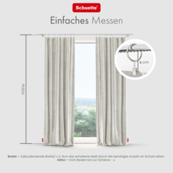 Schuette® Verdunkelungs-Vorhang Gardine mit Tunnelband nach Maß ● Millenium Velvet Kollektion: Polar Bear (Weiß-Grau-Beige) ● 1 Stück ● Knitterfrei Pflegeleicht Thermo Blickdicht & stark Abdunkelnd