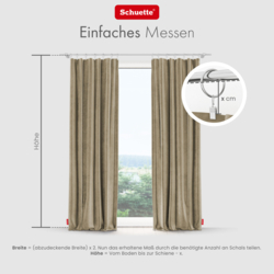 Schuette® Verdunkelungs-Vorhang Gardine mit Tunnelband nach Maß ● Millenium Velvet Kollektion: Brown Teddy (Beige) ● 1 Stück ● Knitterfrei Pflegeleicht Thermo Blickdicht & stark Abdunkelnd