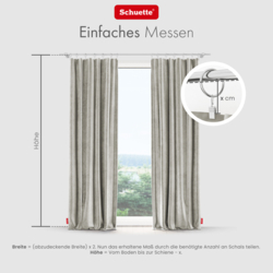 Schuette® Verdunkelungs-Vorhang Gardine mit Tunnelband nach Maß ● Millenium Velvet Kollektion: Grey Goose (Beige) ● 1 Stück ● Knitterfrei Pflegeleicht Thermo Blickdicht & stark Abdunkelnd