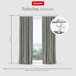 Schuette® Verdunkelungs-Vorhang Gardine mit Tunnelband nach Maß ● Millenium Velvet Kollektion: Umber Gray (Grau) ● 1 Stück ● Knitterfrei Pflegeleicht Thermo Blickdicht & stark Abdunkelnd