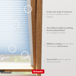 Schuette® Dachfenster Wabenplissee nach Maß • Thermo x Honey Kollektion: Ice Pop (Hellblau) • Profilfarbe: Anthrazit
