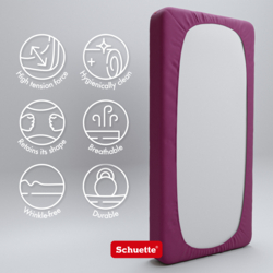 Fitted sheet features: wrinkle-free, breathable and hygienic
