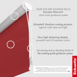 Schuette® Verdunkelungsrollo ohne Bohren & mit Bohren 2in1 nach Maß ● Kollektion Thermo Blackout: Candy Cherry (Rot) ● Profilfarbe: Weiß
