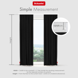 Schuette® Verdunkelungs-Vorhang Gardine mit Tunnelband nach Maß ● Millenium Velvet Kollektion: Black Swan (Schwarz) ● 1 Stück ● Knitterfrei Pflegeleicht Thermo Blickdicht & stark Abdunkelnd