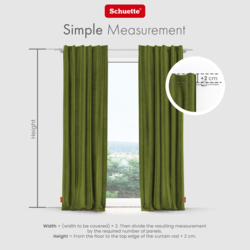 Schuette® Verdunkelungs-Vorhang Gardine mit Tunnelband nach Maß ● Millenium Velvet Kollektion: Olives Garden (Grün) ● 1 Stück ● Knitterfrei Pflegeleicht Thermo Blickdicht & stark Abdunkelnd