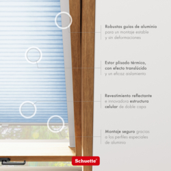 Schuette® Dachfenster Wabenplissee nach Maß • Thermo x Honey Kollektion: Ice Pop (Hellblau) • Profilfarbe: Anthrazit
