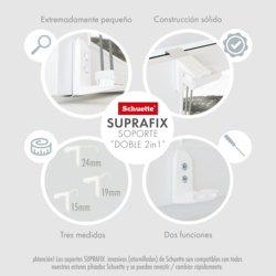 Schuette® Plissee mit Bohren nach Maß • Suprafix "Double 2in1" Schraub- & Klemmhalter • Melange Kollektion: Deep Sea (Blau) • Profilfarbe: Eiche