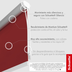 Schuette® Verdunkelungsrollo ohne Bohren & mit Bohren 2in1 nach Maß ● Kollektion Thermo Blackout: Candy Cherry (Rot) ● Profilfarbe: Weiß
