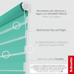 Características del tejido del estor enrollable noche y día Schuette